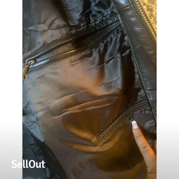 Roundtree & Yorke Men's Black Leather Bomber Jacket XLT Big & Tall - Picture 12 of 12